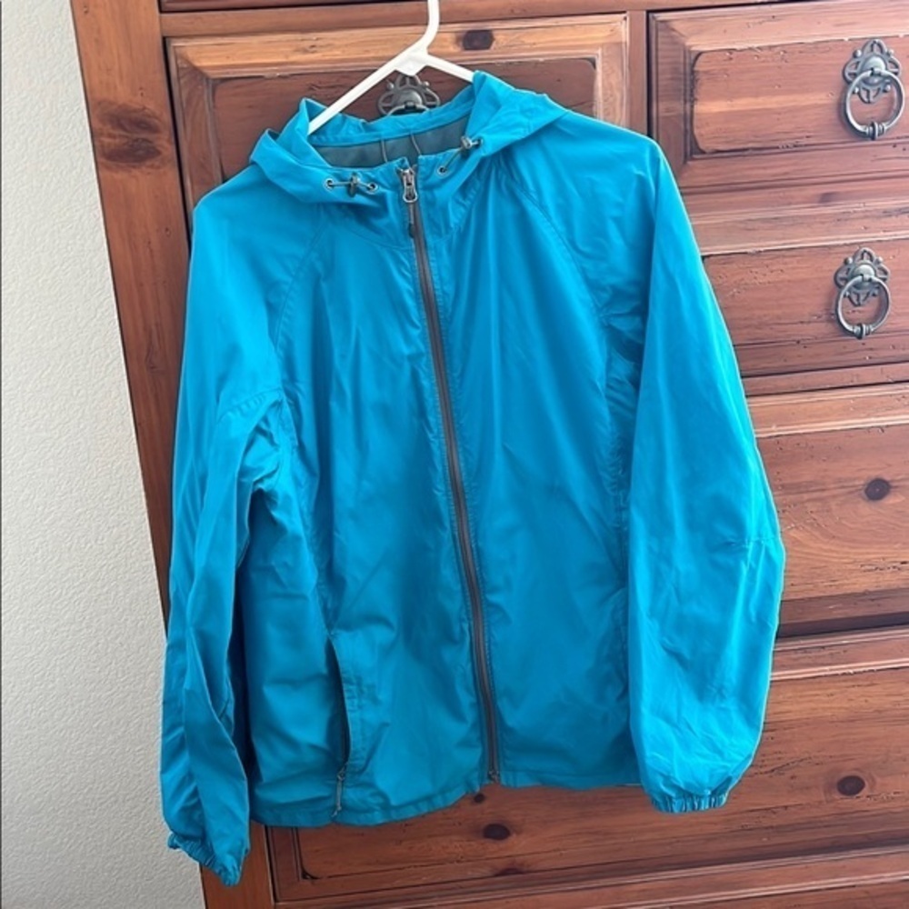 Blue Hooded Windbreaker Jacket Preloved